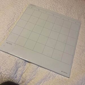 Dry erase monthly calendar